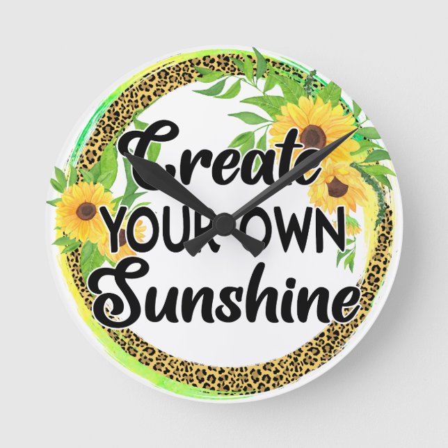 Create Your Own Sunshine Round Clock (Front)