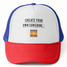Create Your Own Sunshine Trucker Hat –Motivati cap