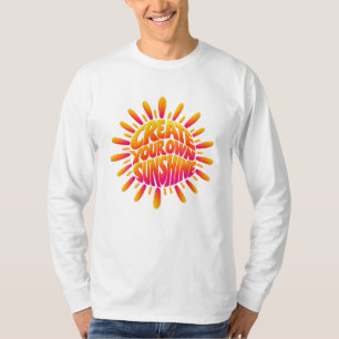 Create Your Own Sunshine Word Art Sun Typography T-Shirt