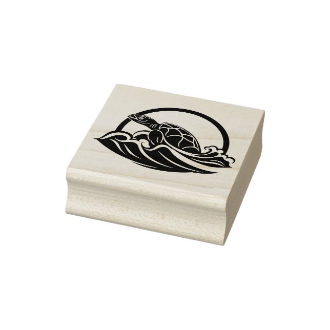 Create Your Own Surfing Sea Turtle Rubber Stamp (Stamp)