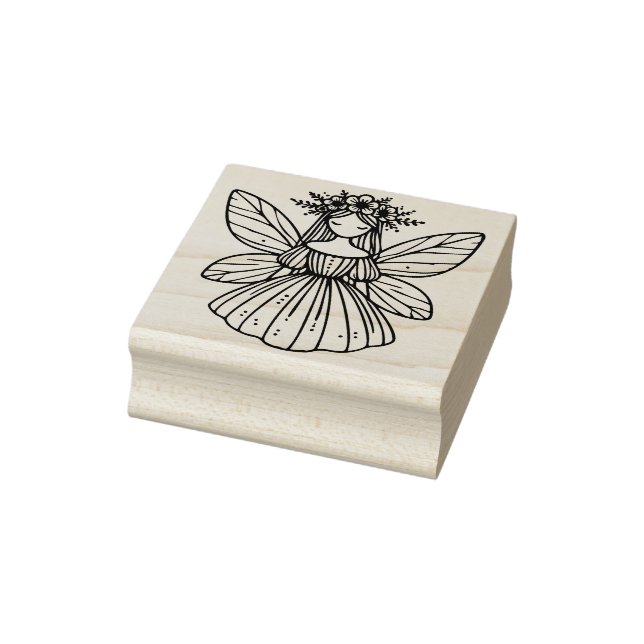 Create Your Own Sweet Pixie Flower Fairy Rubber Stamp (Stamp)