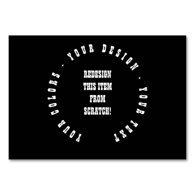 Create Your Own Table Number (Front)