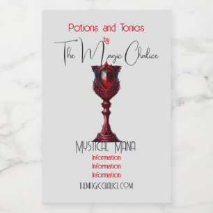 Create Your Own Tall Red Gothic Chalice Food Label