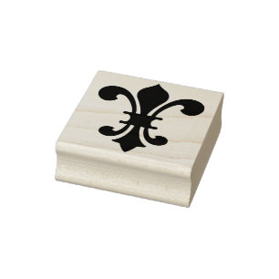 Create Your Own Tall Slender Fleur De Lis Rubber Stamp