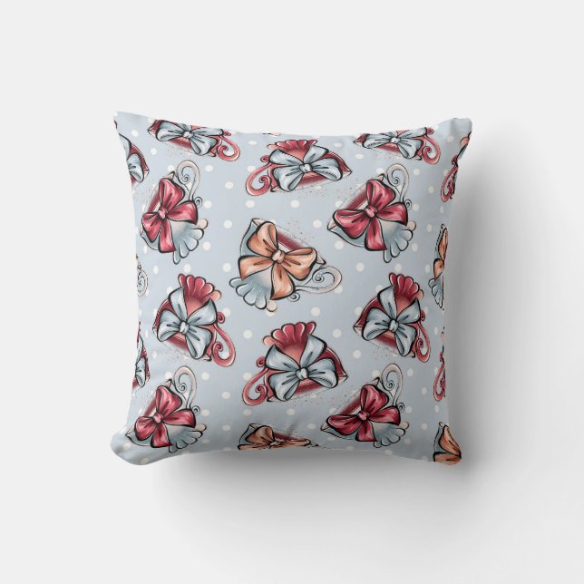 Create Your Own Tea Cups & Bows Cushion (Front)