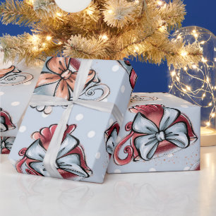 Create Your Own Tea Cups & Bows Wrapping Paper