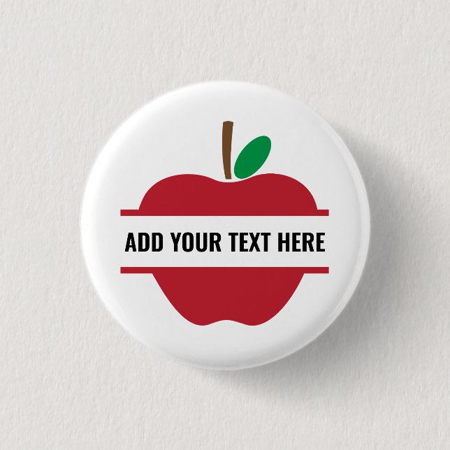 Create Your Own Teacher Monogram Personalised  3 Cm Round Badge (Front)