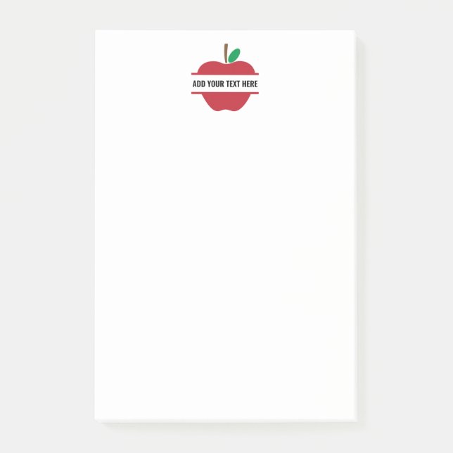 Create Your Own Teacher Monogram Personalised Post-it Notes (Front)