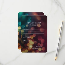 Create Your Own Teal Red Gold Bokeh