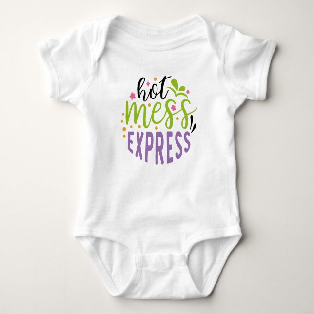 Create your own text and design :-) baby bodysuit (Front)