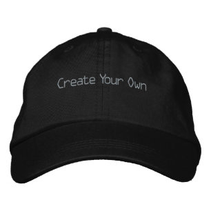 Create Your Own Text Black Colour Hats