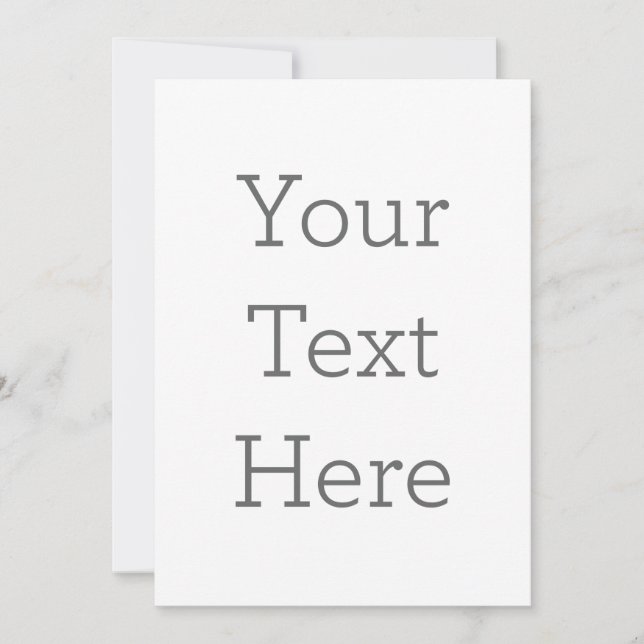 Flat Invitation, Size: 12.7 cm x 17.8 cm, Paper: Signature Matte, Envelopes: White (Front)