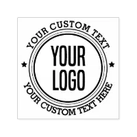 Create Your Own Text Logo Self inking Stamp Zazzle