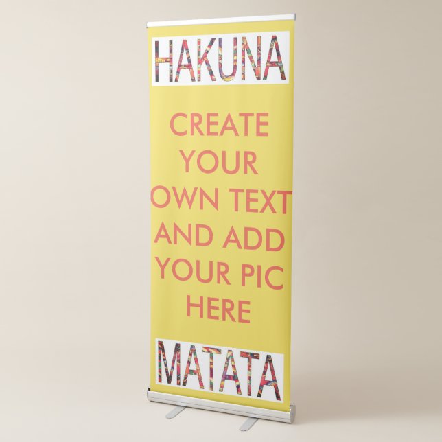 Create Your Own Text or add your own pics here Retractable Banner (3/4)