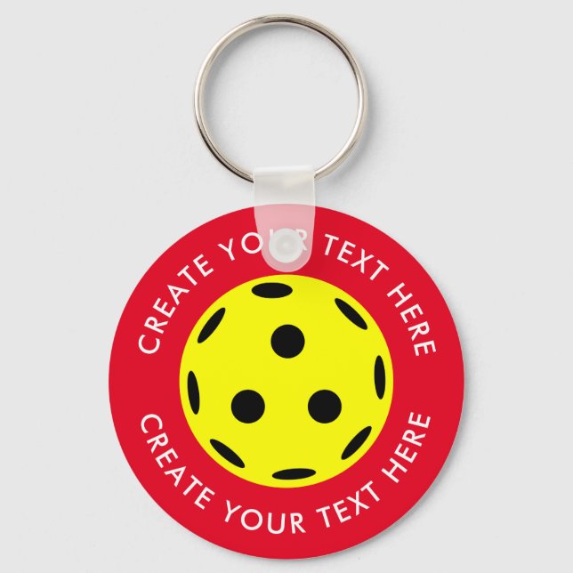 Create Your Own Text Pickleball Player Key Ring (Front)