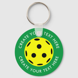 Create Your Own Text Pickleball Player Key Ring