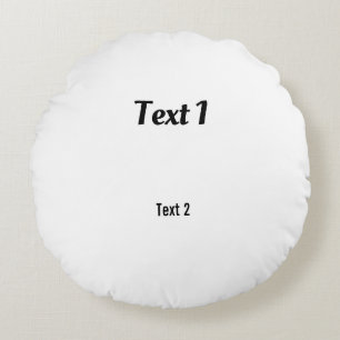 Create your own text soft poufs Brushed Polyester Round Cushion
