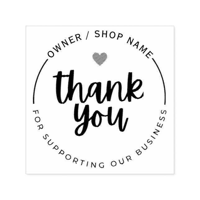 Create your own Thank you Business Self-inking Stamp (Design)