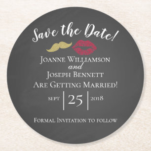 Create your own thank you coaster, save the date round paper coaster