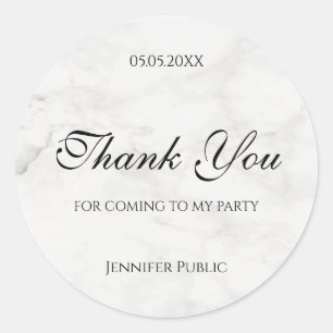 Create Your Own Thank You Hand Script Template Classic Round Sticker