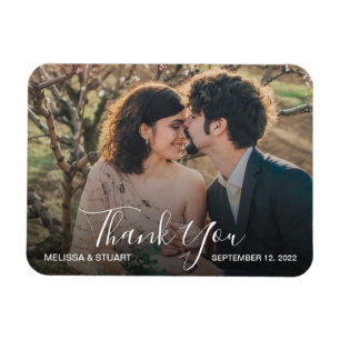Create your own Thank you Wedding photo Magnet