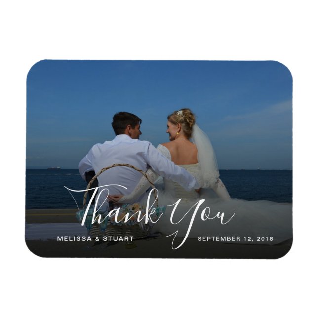 Create your own Thank You wedding photo Magnet (Horizontal)