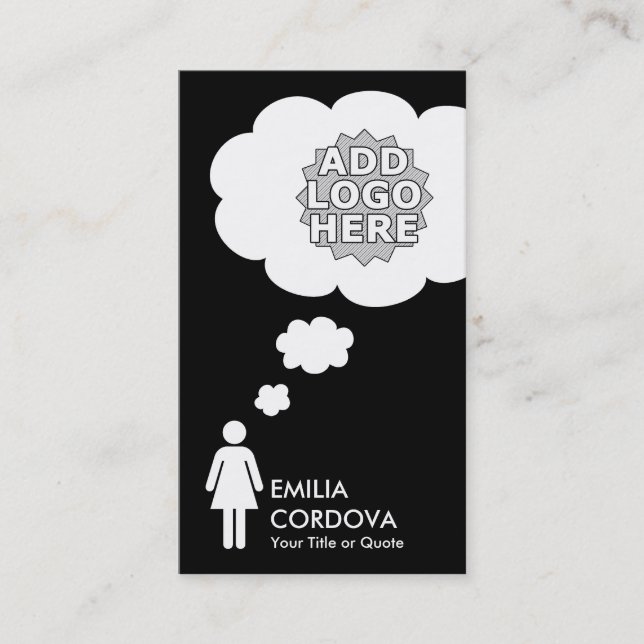 create your own thought bubble business card (Front)