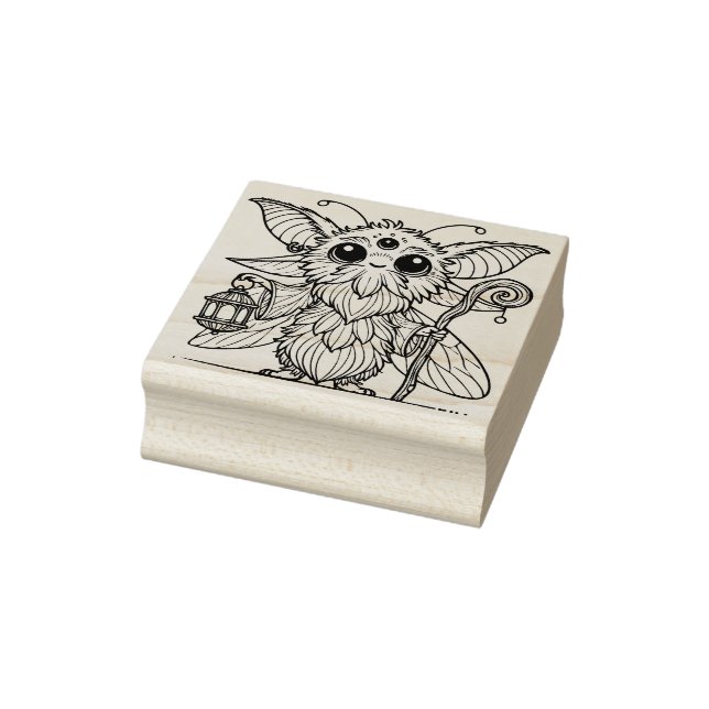 Create Your Own Three Eyed Moth Shaman Rubber Stamp (Stamp)