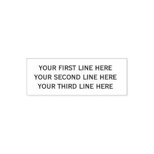 Create Your Own Three Line Text Self-inking Stamp