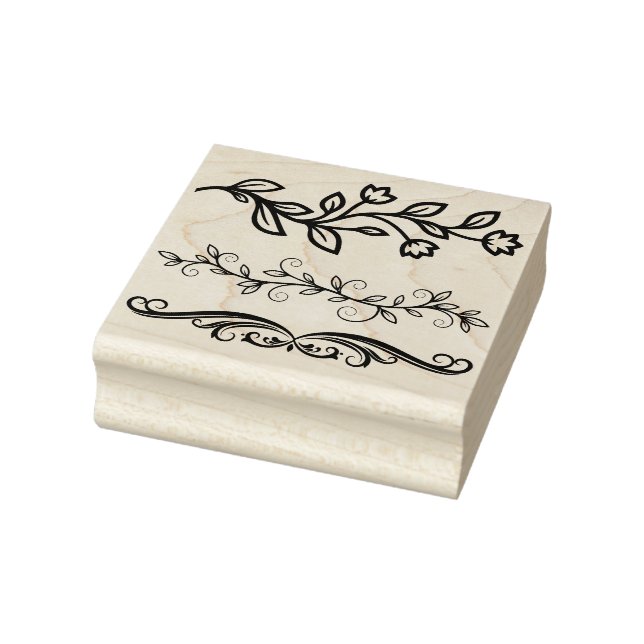 Create Your Own Three Ornamental Calligraphy Bars Rubber Stamp (Stamp)