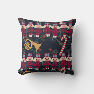 Create Your Own Tin Soldiers Black Cushion