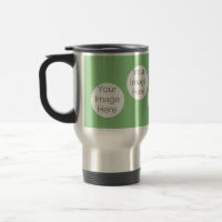 create your own travel Mug cup with photos green