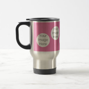 create your own travel Mug cup with photos pink