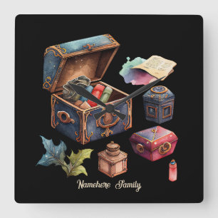 Create Your Own Treasured Memories Treasure Box Square Wall Clock