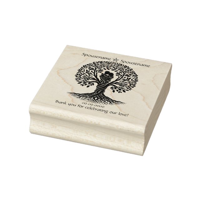 Create Your Own Tree of Life Handfasting Thank You Rubber Stamp (Stamp)
