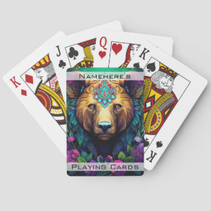 Create Your Own Tribal Grizzly Bear Playing Cards