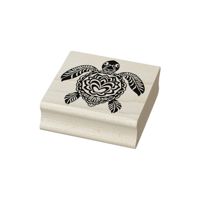 Create Your Own Tribal Sea Turtle Rubber Stamp (Stamp)