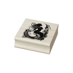 Create Your Own Tribal Undersea Mermaid Rubber Stamp