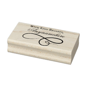 Create Your Own Triple Loop Calligraphy Ornament Rubber Stamp