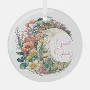 Create Your Own Tropical Floral Crescent Moon Glass Tree Decoration