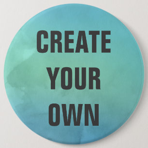 Create Your Own Turquoise Watercolor Painting 6 Cm Round Badge