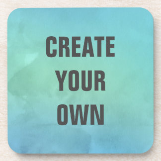 Create Your Own Turquoise Watercolor Painting Coaster