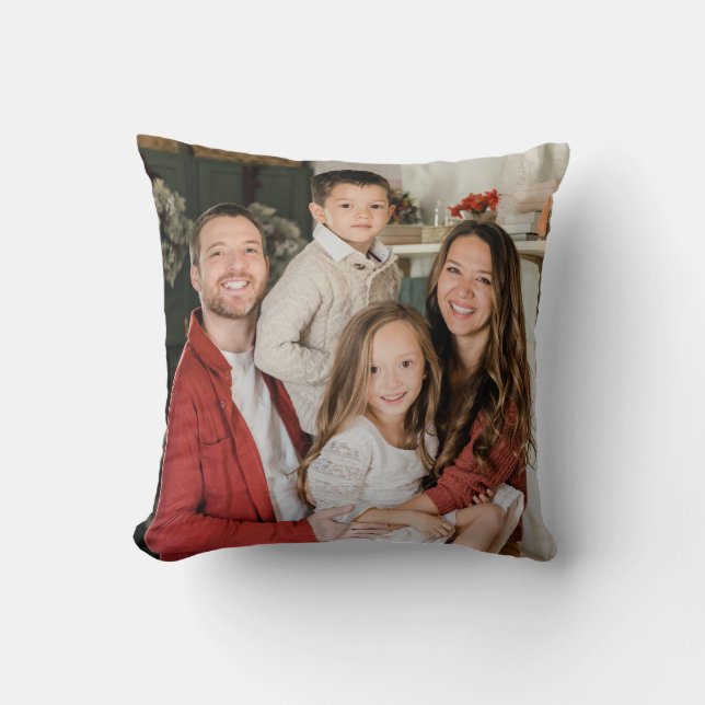 Create Your Own Two Photo Custom Pic Double Sided Cushion (Front)