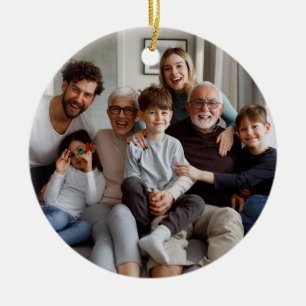 Create Your Own Two-sided Photos  Ceramic Tree Decoration