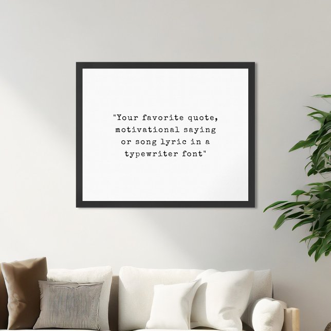 Create Your Own Typewriter Quote Poster (Creator Uploaded)