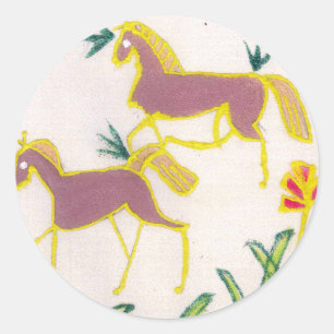 Create Your Own Unicorn Flora Power Cute Aesthetic Classic Round Sticker