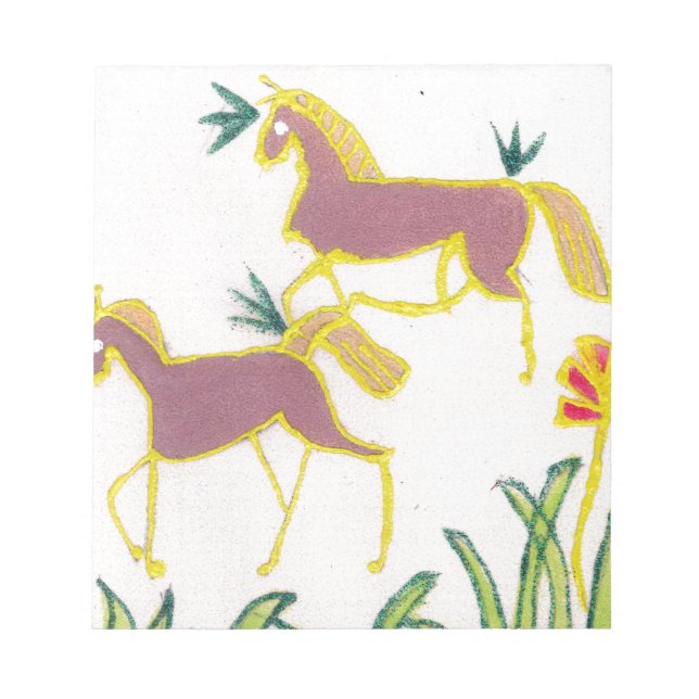 Create Your Own Unicorn Flora Power Cute Aesthetic Notepad (Front)