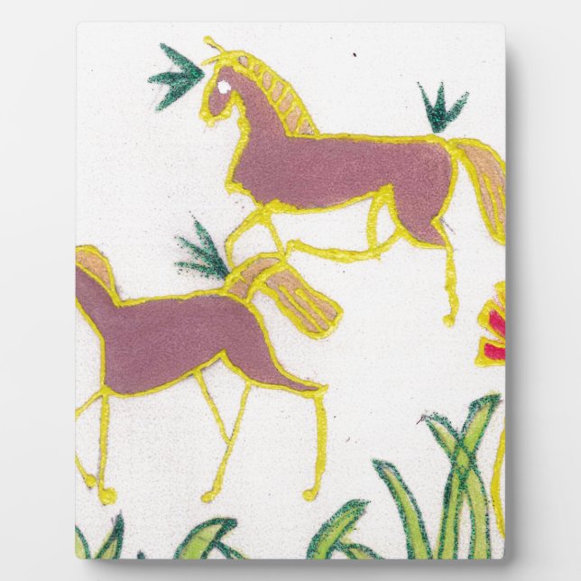 Create Your Own Unicorn Flora Power Cute Aesthetic Plaque (Front)