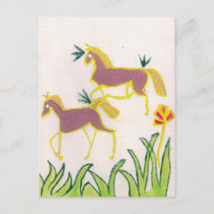 Create Your Own Unicorn Flora Power Cute Aesthetic Postcard