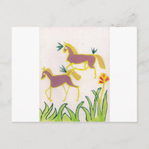 Create Your Own Unicorn Flora Power Cute Aesthetic Postcard